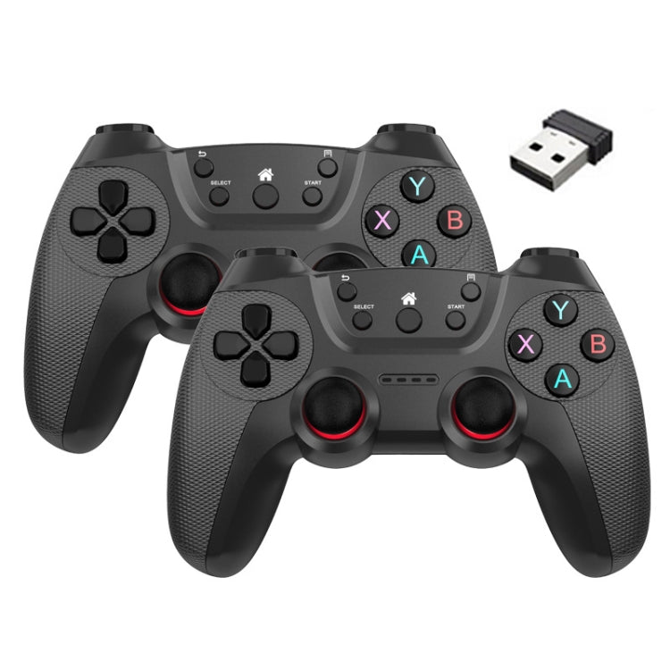 KM-029   2.4G One for Two Doubles Wireless Controller Support PC / Linux / Android / TVbox, KM-029 (Cangling Green), KM-029 (Vitality Orange), KM-029 (Rose Pink), KM-029 (Lemon Yellow), KM-029 (Mountain Blue), KM-029 (Battle Gray), KM-029 (Elegant Silv...