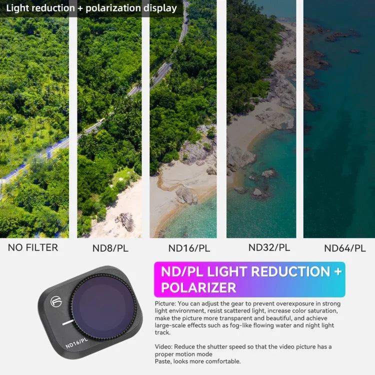 For DJI Mini 3 Pro RCSTQ PL Filters Drone Accessoires, ND8/PL, ND16/PL, ND32/PL, ND64/PL, 4 In 1 ND/PL 8/16/32/64, 6 In 1 UV+CPL+ND/PL 8/16/32/64