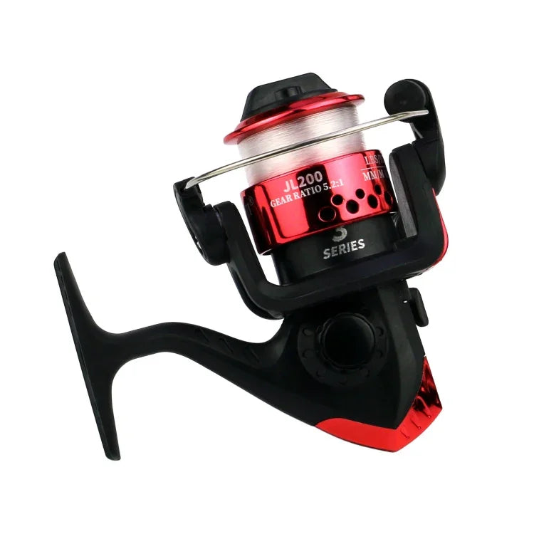 YUMOSHI JL200 Spinning Reel With Line, With Line(Electroplated Blue), With Line(Electroplated Yellow), With Line(Electroplated Red), With Line(Electroplated Silver), With Line(Electroplated Green)