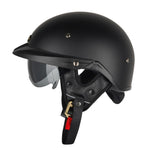 SOMAN Motorcycle Half Helmet Adjustable Helmet With Inner Mirror, S, M, L, XL, XXL