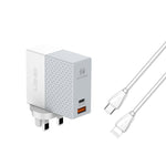 LDNIO A2620C 65W Universal Phone Tablet Charger Type-C/USB-C Port Fast Charger, 65W EU Plug, 65W UK Plug, 65W US Plug