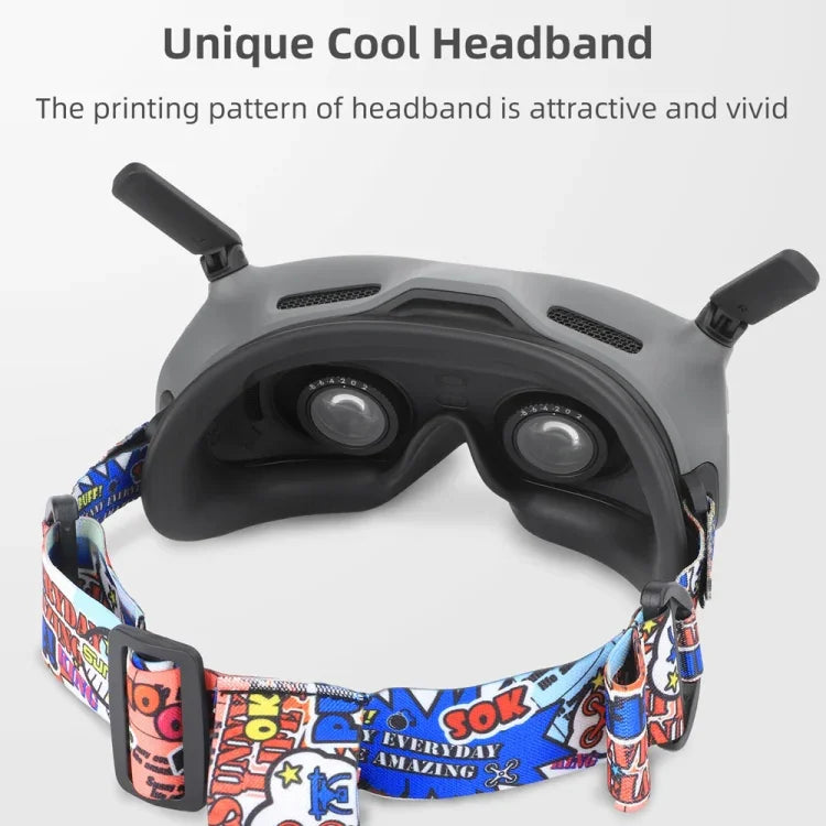 Sunnylife TD487 For DJI Avata / FPV Goggles V2 Color Headband Fixed Elastic Strap, Strap (Red)