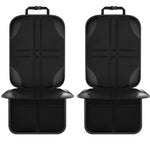 2pcs Child Car Seat Protector Non-Slip Base Material + Waterproof 600D Fabric, Red Line, Black Line