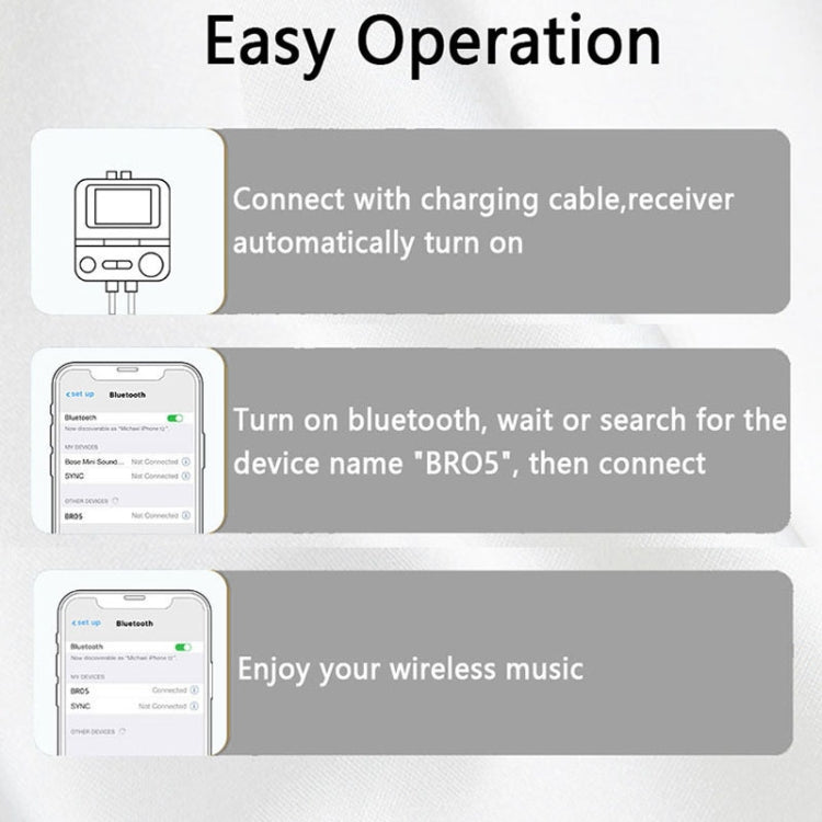 AUX 2RCA TF Bluetooth Adapter Wireless Receiver Transmitter, BR05