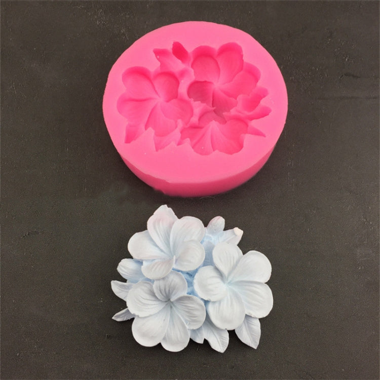 Silicone Handmade Mold Chocolate Epoxy Gypsum Fondant Mold, Gardenia, 3 Petals Frangipani