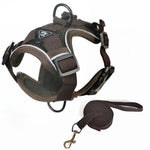 Pet Vest Harness + Traction Rope Set Reflective Breathable Dog Cat Harness, S, M, L, XL