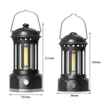 Battery Model COB Portable Outdoor Camping Lamp Atmosphere Tent Lamp Retro Lamp, Battery Small Green, Battery Small Black, Battery Small Beige, Battery Small Red, Battery Large Beige, Battery Large Black, Battery Large Green, Battery Large Red