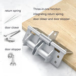 4 Inch Multifunctional Door Closer Automatic Door Closing Hinge, Color Steel Silver, Black, Color Steel Gold