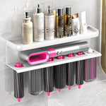 For Dyson Airwrap Wall-Mounted Shelf Storage Rack, A Type Black Gold, B Type Black Gold, A Type Black, B Type Black, C Type Flip Down, C Type Flip Up