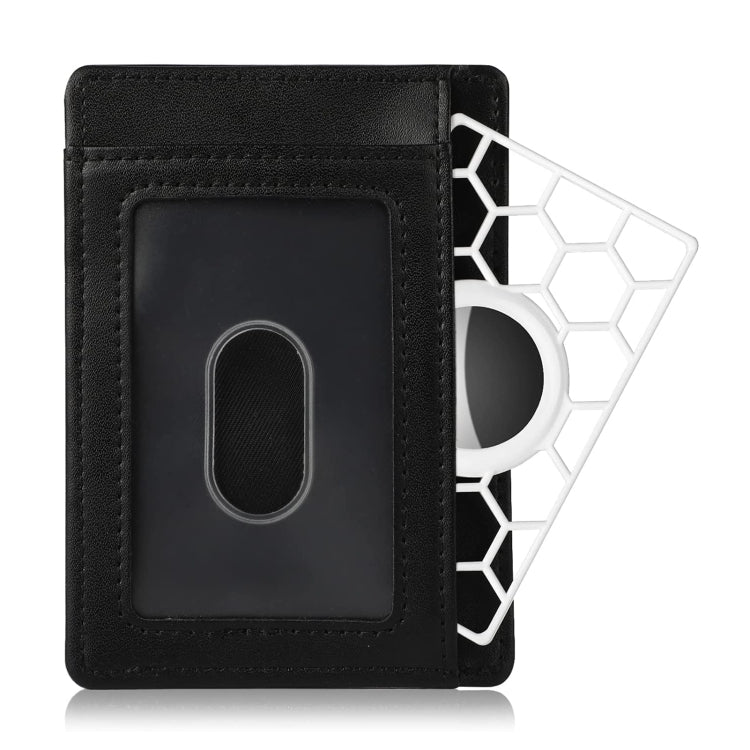 For AirTag 2nd Gen / AirTag 1st Gen Location Tracker Card Shape Honeycomb Protective Cover, Honeycomb White, Honeycomb Black