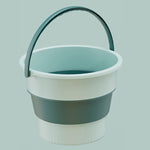 Small 4.6L Folding Thickened Portable Plastic Bucket Outdoor Fishing Barrel Car Travel Wash Barrel, Small 5L