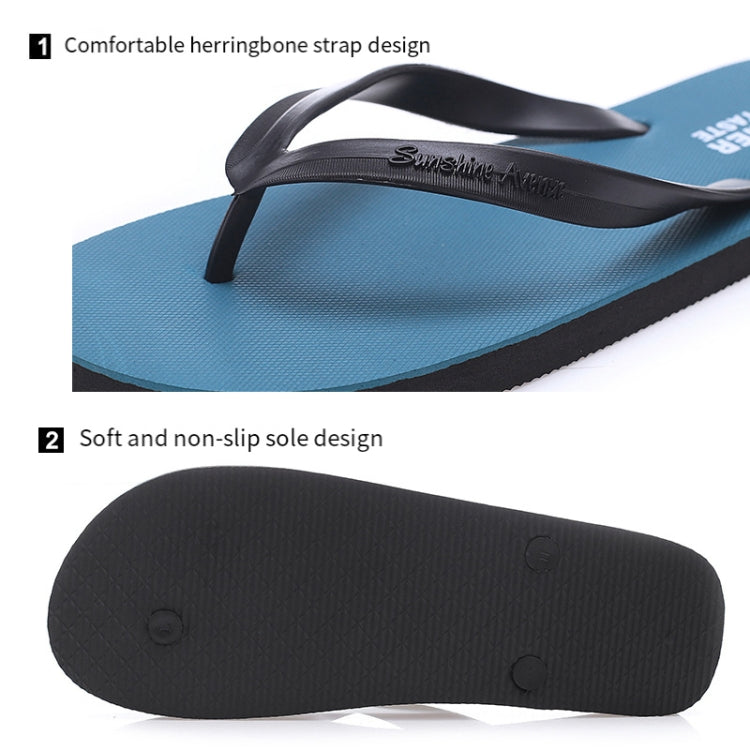 Men Slippers Student Flat Casual Non-Slip Flip Flops, S 40-41, M 42-43, L 44-45, XS 38-39