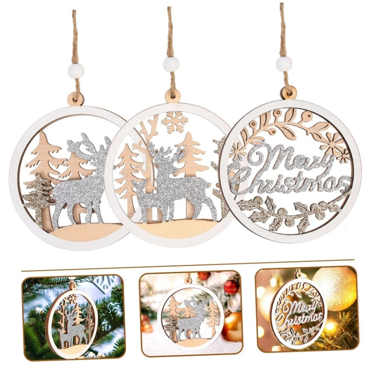 Christmas Party Decoration Wooden Pendants