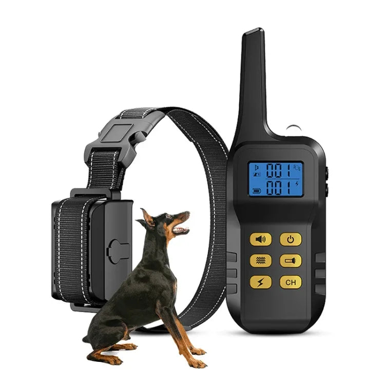 Pet Smart Electric Shock Training Waterproof Collar Dog Training Device, Receiver + Yellow Remote, Only Receiver