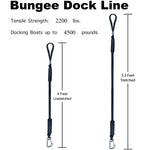 Pier Stainless Steel Clamp Boat Rope Accessories PWC Built-In Buffer Kayak Mooring Cable, Black, Black Blue Red, Blue White Black