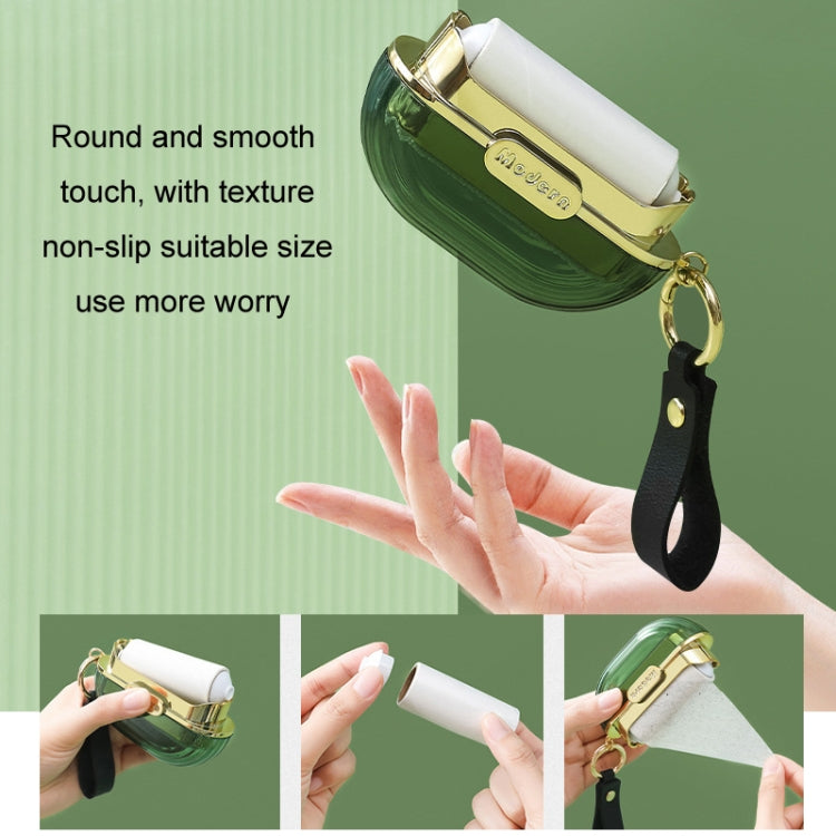 Double-sided Clothing Lint Adherer Tear-off Roll Paper Dust-sticking Paper, Gray, Green