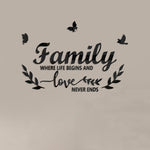 Acrylic Familylove Stereoscopic Mirror Wall Stickers Home Self-Adhesive Decorative Soft Mirror, Familylove