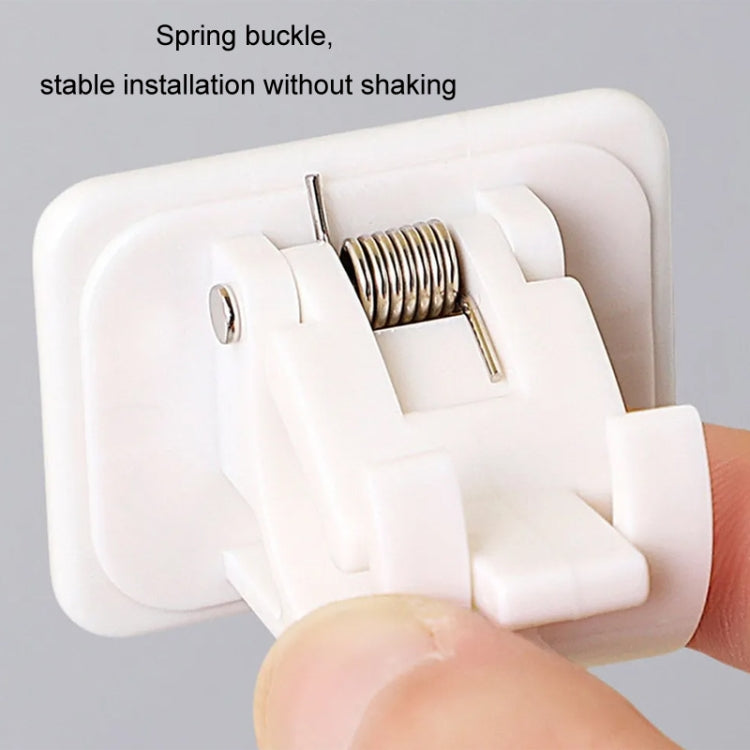 Baking Paint No Punch Curtain Telescopic Rod Hooks Support Bracket, 55cm-90cm