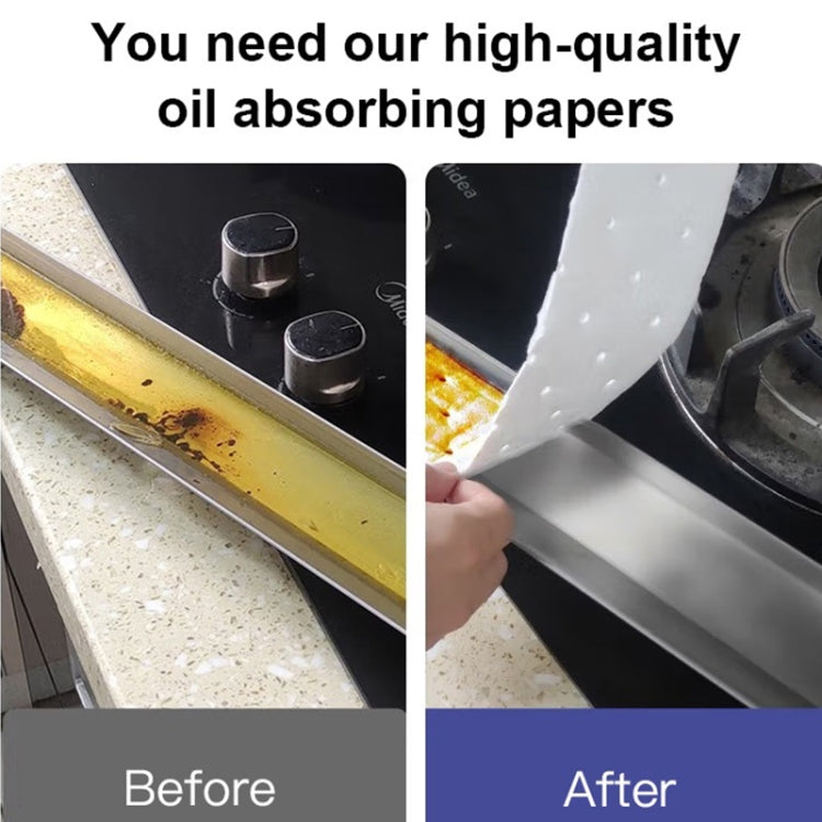 10pcs /Pack Disposable Oil Groove Suction Paper for Cooker Hoods, 7x90cm Regular, 10x90cm Regular, 7x90cm Thickened