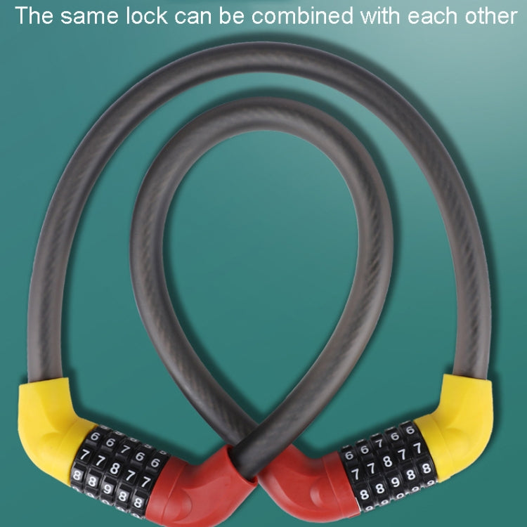 Bicycle And Electrical Vehicle 5-Digit Combination Lock Safety Anti-Theft Cycling Lock, 40 x 1.72cm, 57 x 1.72cm