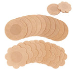 10pcs /Pack Disposable Anti-Bump Invisible Breathable Breast Patch, Flower, Round