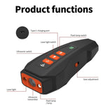 LED Flashing Light Handheld Ultrasonic Bark Arrester Frequency Conversion Dog Training Device, Black+Orange, Dark Gray, Gray+Orange