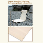 Outdoor Camping Lightweight Comfortable Folding Chair Camping Park Leisure Beach Portable Single Cushion Chair