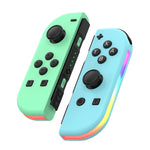 JOY-02 Gaming Left And Right Handle With RGB Lights Body Feel Bluetooth Gamepad For Switch / Switch OLED / Switch Pro / Switch Lite / Switch Joycon, Blue Red, Green Blue, White, Gray, Pink Green, Orange Purple, Light Pink Light Green