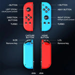 JOY-02 Gaming Left And Right Handle With RGB Lights Body Feel Bluetooth Gamepad For Switch / Switch OLED / Switch Pro / Switch Lite / Switch Joycon, Black, Grey