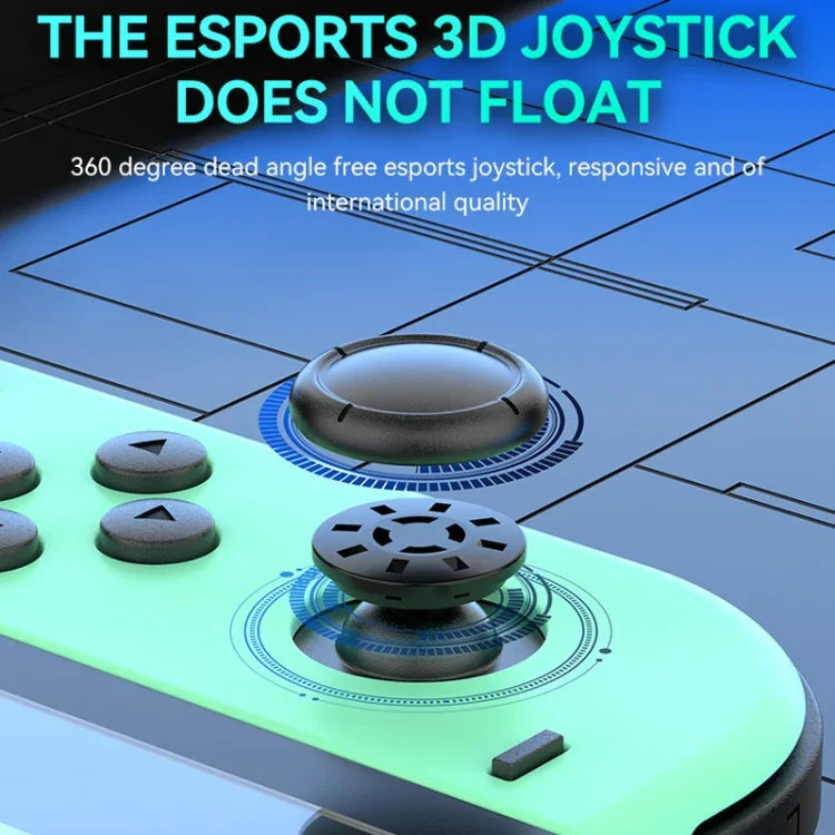 JOY-02 Gaming Left And Right Handle With RGB Lights Body Feel Bluetooth Gamepad For Switch / Switch OLED / Switch Pro / Switch Lite / Switch Joycon, Blue Red, Green Blue, White