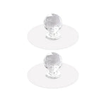 2pcs /Pack Invisible Cabinet Drawer Suction Cup Sticky Handle Acrylic Self-Adhesive Closet Glass Handle
