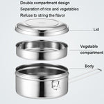 304 Stainless Steel Round Lunch Box, 14cm Single Layer, 16cm Single Layer, 14cm Double Layer, 16cm Double Layer