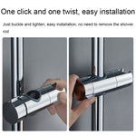 Straight-Buckle Adjustable Shower Bracket Shower Rod Lift Base Shower Head Rack