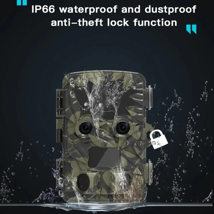 H8201 4K Dual Lens Infrared Camera 32MP HD Night Vision Monitoring Animal Field Outdoor Camera, H8201