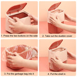 Push Type Desktop Wastebasket Small Odor-Isolating Pet Litter Pan, 17.8 x 13 x 13.5cm