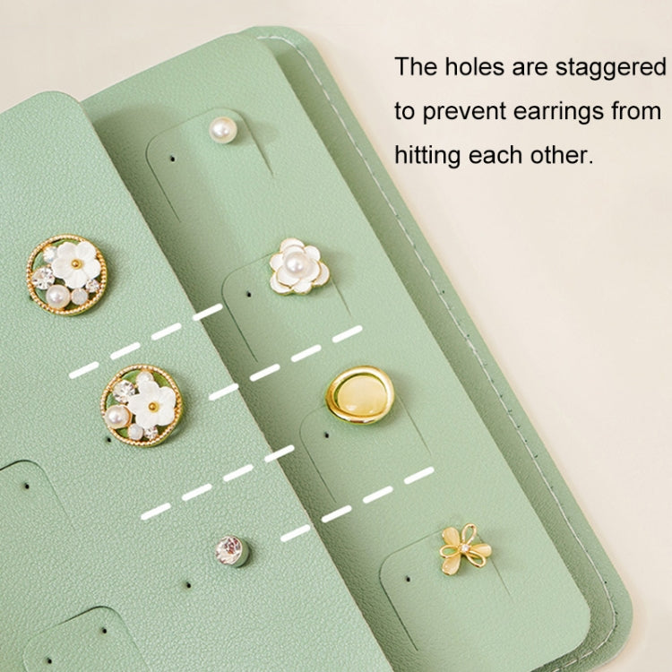 Book Shaped Jewelry Bag Large capacity Travel Portable Multifunctional Earring Storage Bag, Blue, Green, Pink