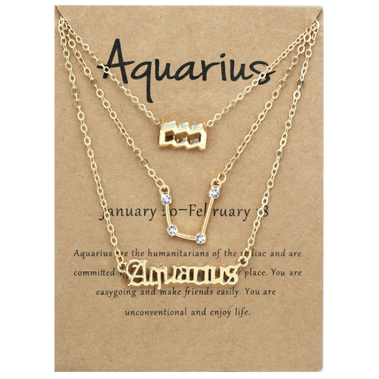 3 In 1 12 Zodiac Signs Necklace Set Retro Alphabet Symbols With Diamonds Jewelry Set, Scorpion Golden, Sagittarius Golden, Capricorn Golden, Taurus Golden, Pisces Golden, Leo Golden, Libra Golden, Cancer Golden, Aquarius Golden, Virgo Golden, Aries Gol...