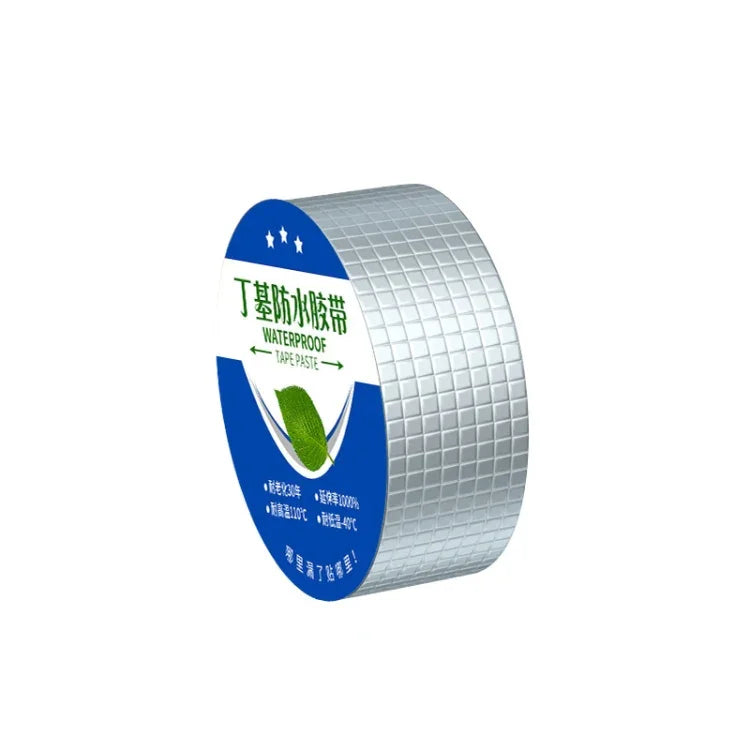1.2mm Thickness Butyl Waterproof Tape Self-Adhesive Aluminum Foil Tape, 5cm x 5m, 10cm x 5m, 15cm x 5m, 20cm x 5m, 5cm x 10m, 10cm x 10m