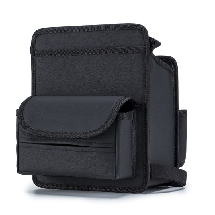Car Seat Storage Mesh Pocket Hanging Storage Bag Tissue Box, H9160 Black