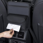Car Seat Storage Mesh Pocket Hanging Storage Bag Tissue Box, H9160 Black