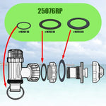 For Intex Pool Plunger Valves O-Ring Rubber 25076RP Washer Ring Kit, 6pcs /Set, 2pcs 10745, 2pcs 10262, 2pcs 10255