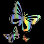 3pcs /Set Butterfly Hollow Car Scratch Decorative Fuel Tank Cap Sticker
