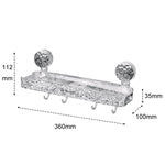 Bathroom No-Punch Suction Cup Shelf Household Restroom Wall Mounted Organizing Rack