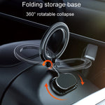 Magnetic Folding Car Phone Holder Rotatable Steering Wheel Stick-On Navigation Stand, D21