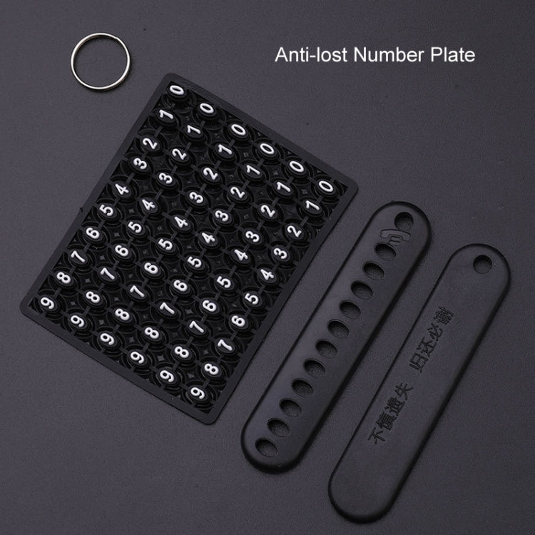 For Toyota Car Key Cover Multifunctional Keychain Anti-lost Number Plate, A, B, C, D, E, F, G, H, I, J, K