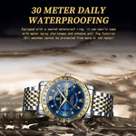 BINBOND B2202 Diamond Dual-calendar Luminous Quartz Watch, Inter-gold-Blue, Inter-gold-Green, Inter-gold-Black, Inter-gold-White, Full-gold-Gold, Full-gold-Black, White Steel-Blue, White Steel-Black