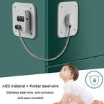 Child Safety Lock No Hole Window Limiter Refrigerator Drawer Cabinet Combination Lock, 3-bit Black, 3-bit White, 2-bit Black, 2-bit White, 2-bit Gray