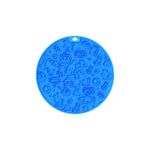 7 Inch Pet Licking Mat with Suction Cups Non-Slip Slow Feeding Mat for Dogs & Cats, Grey, Mint Color, Blue