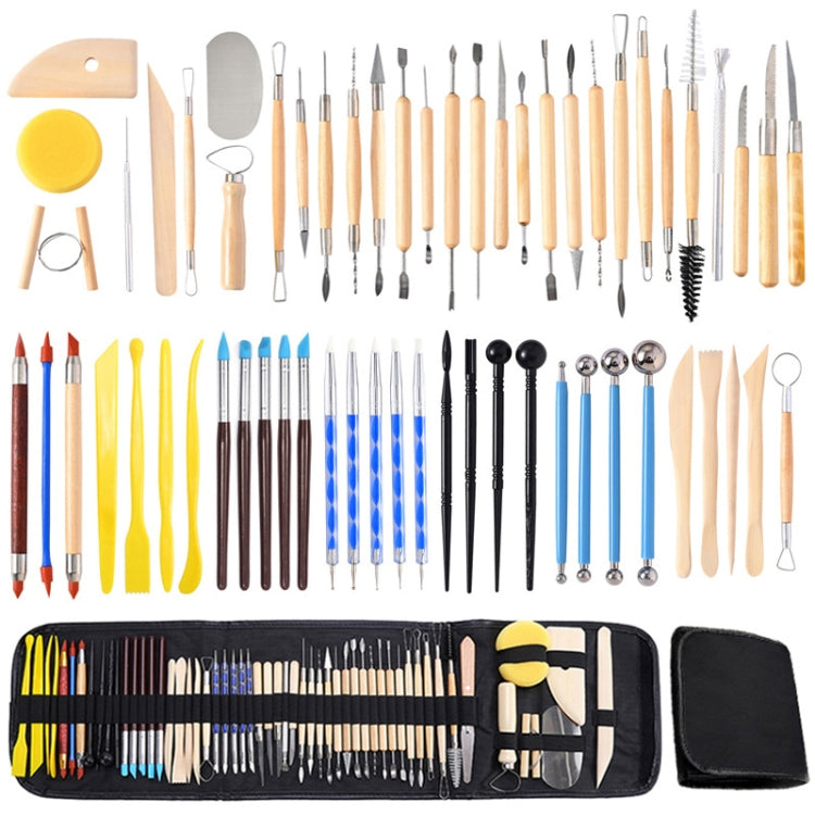 61 In 1 Clay Tools Kit Ceramics DIY Clay Sculpting Tools for Pottery Craft, Baking, Carving, 61 In 1
