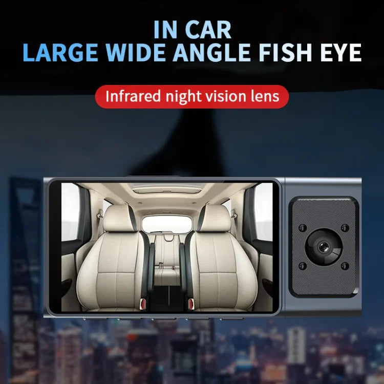 3 Camera Lens 3-inch IPS Screen WiFi Car Dash Cam 1080P Night Vision Dash Camera for Cars, 32G, 64G